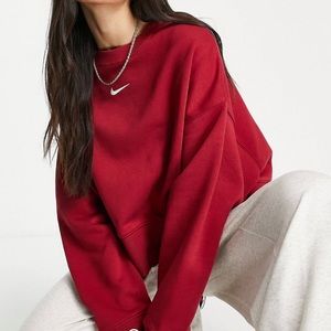 NWT Nike Plus Trend Fleece Cropped Crew Neck Sweatshirt